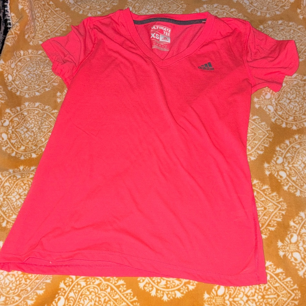 Adidas Women's Bright Pink Short Sleeve Tee